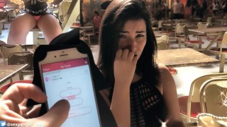 PUPLIC VIBRATING PANTIES ORGASM IN PUBLIC RESTAURANT LUSH