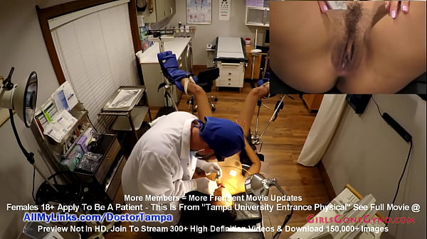 Miss Mars Pelvic Exam Caught By Hidden Cameras Setup By Doctor Tampa For You To See Her Tampa University Entrance Physical On GirlsGoneGynoCom