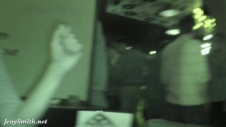 Bottomless at bar. Jeny Smith