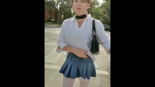 A skirt so short my penis is peeking out