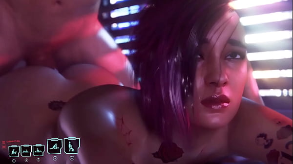Animation anal sex when a Judy Alvarez lies on her stomach and a guy fucks her ass – Hot Cyberpunk porn