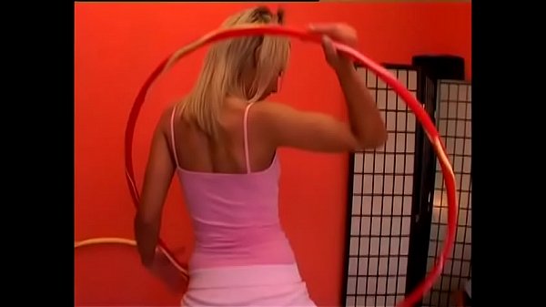 Playful hoola hoop girl Sandy Silver gets her sweet cunt licked then nailed on the sofa