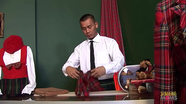 Big tits chick sucks a hard cock before getting her ass screwed on the sofa