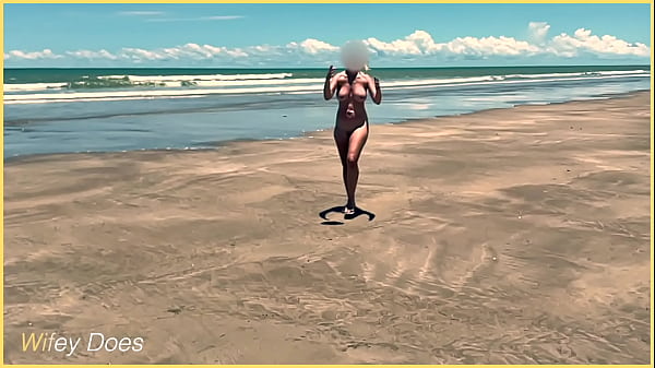 Wife catching the football nude