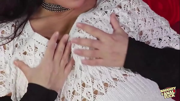 Big milf with lingerie and high heels deepthroats and fucks anal on couch