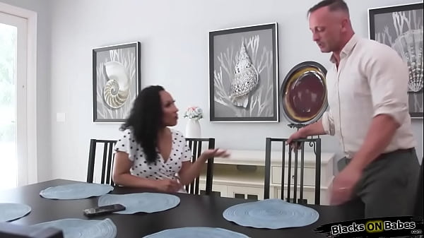 Ebony milf sucking european home tutor