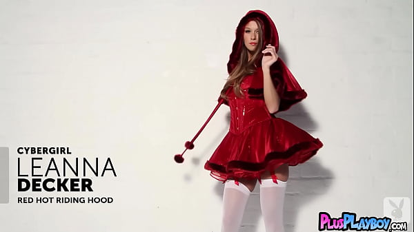 Redhead MILF Leanna Decker posing in sexy red lingerie and exposed big ass and big tits