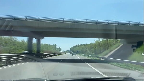 Washing my windshield with her Pee