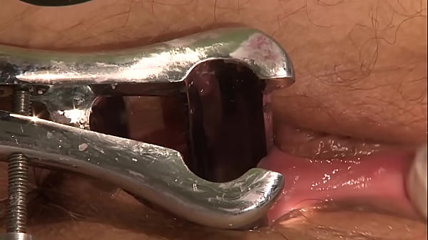 Dirty bitch needs to get punished, in the medical room. Part 2. She pissing on herself, and loves, when her gynecologist gets angry.