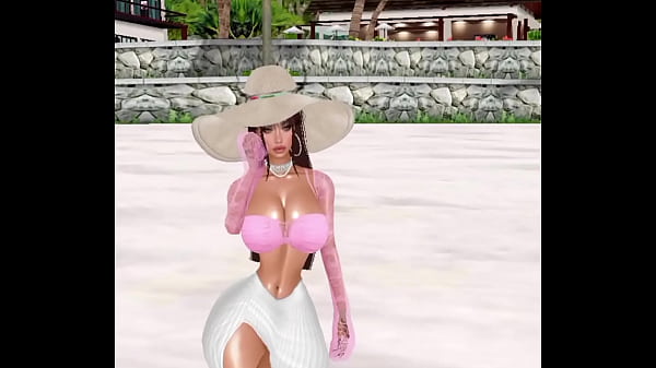 Imvu – Tetona bronceada es follada en la playa