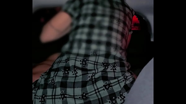 Stepsister make amazin cowgirl sex on car.