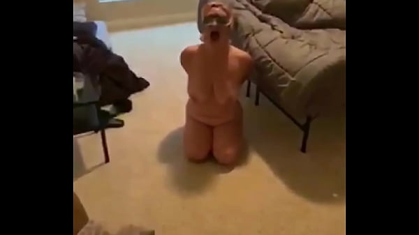 Blindfolded face fuck
