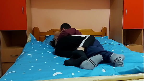 Petite babe rides boyfriend’s cock with her tight pussy