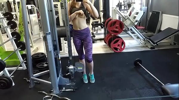 Almost caught in gym during squirting