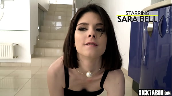 Hot petite teen slut Sara Bell deepthroated before hardcore anal fucking