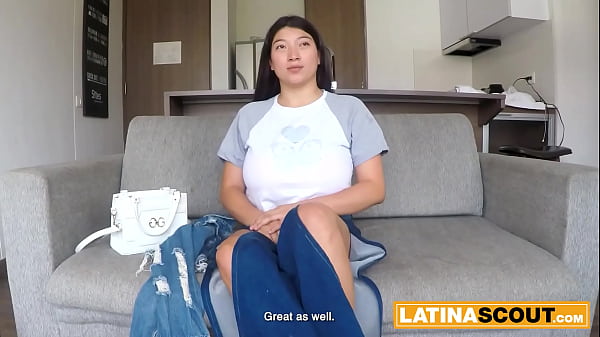 BBW Colombian pulls off an incredible titty fuck to convince scout to sign her