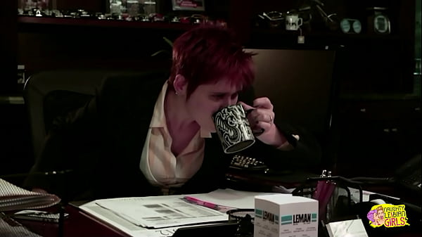 Bossy redhead butch girl intimidates, seduces, and fucks her submissive brunette secretary