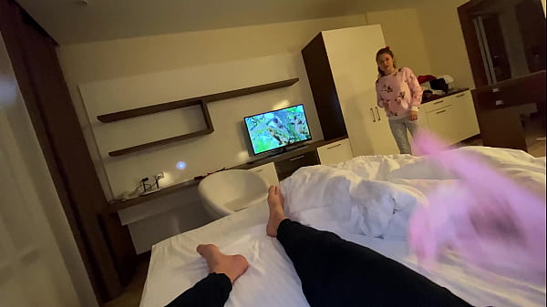 FUCKING MY STEPFATHER WHILE HE IS TALKING ON THE PHONE WITH HIS WIFE