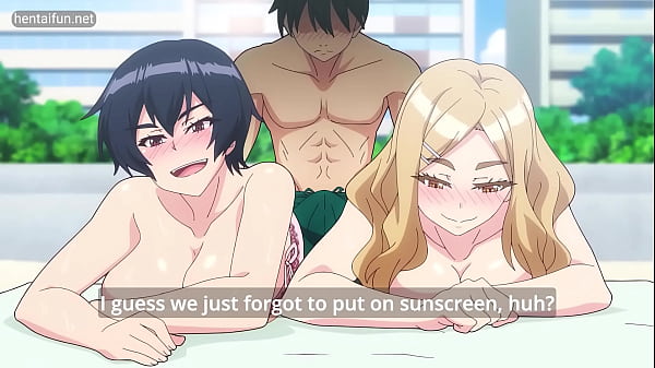 Hentai Threesome at the Beach [Uncensored] [Eng Subbed]