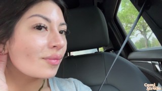 Latina Drives Around In Public With Cum On Her Face After Sucking The Soul Out Of Him!!!