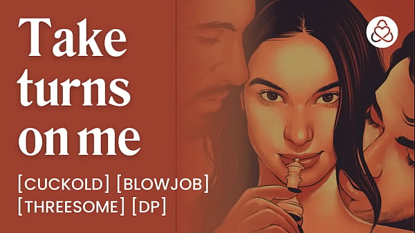 My boyfriend licks my pussy and asks me to suck our friend’s dick | Amateur threesome | ASMR DP