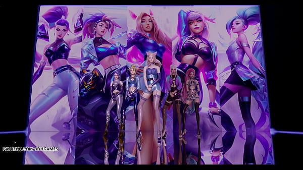 [MMD] Everglow – Dun Dun League of Legends Ahri Akali Kaisa Evelynn Seraphine Hot Striptease Uncensored Hentai