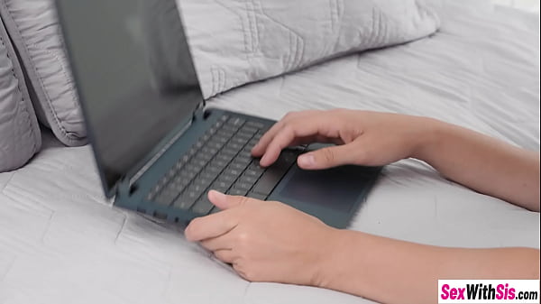 Petite small tits teen stepsister Ruby Moon riding stepbros big hard cock