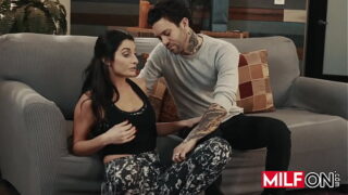 Sexy big tit brunette milf seduces her neighbor and suck him dry – Silvia Saige, Small Hands