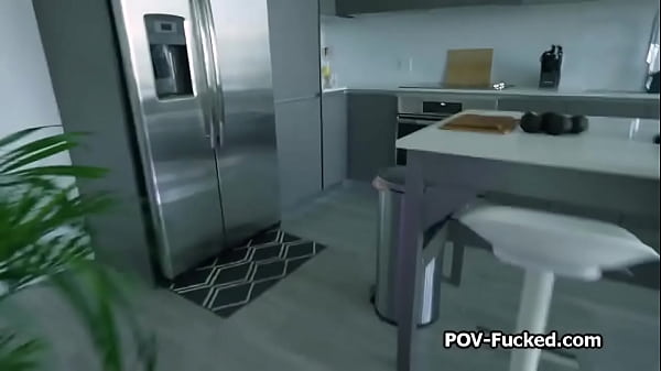 Sliding my hard dick into her POV style on camera