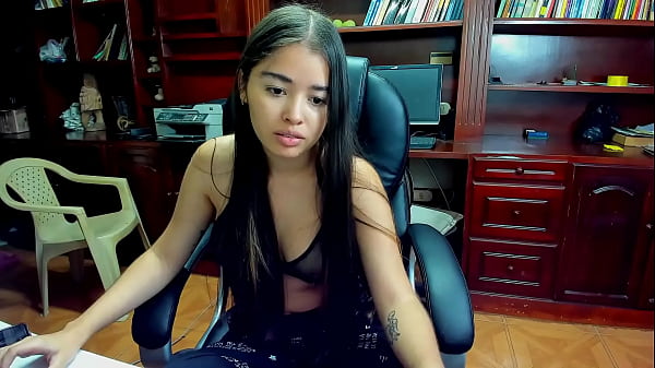 slut secretary fuck anal with dildo at office