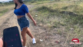 My boyfriend takes me to a sex shop and buys me a vibrator so that I masturbate in public 💦