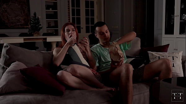 I honestly tried to watch the movie, but her redheaded pussy was begging for my cock