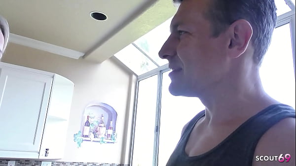 Sexy wife with Big Tits and Clit in Fishnet Stockings at Rough Cheating Fuck when her husband is away