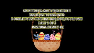 Katy Rose’s Easter Basket Overflows With Cum As She’s Double-Fucked!