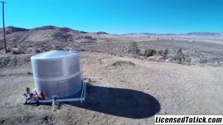 LICENSED TO LICK – 2 Sexy Lesbians Enjoys Sex Outdoors