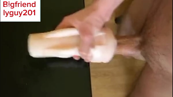 Solo Male Fleshlight Fuck while Moaning and Ooze Cum out of his Big Dick
