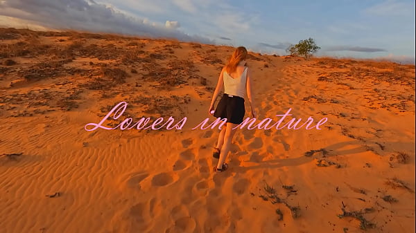 POV: She Gives Him a Blowjob on a Walk through the Desert