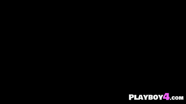 Sexy big ass ebony girl posing with hot MILF with big tits in hot lingerie