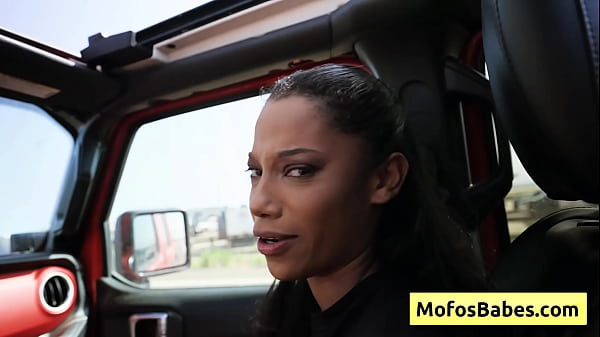 Sexy ebony busty girlfriend flash her big nice round boobs at the beach – Eden West, Charles Dera