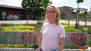 GERMAN SCOUT – Skinny Mature Melisa Rose Pick Up for no Condom Casting Fuck