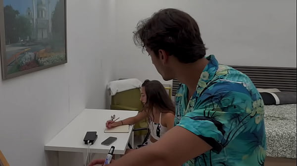 I don’t want to study, i want your two cock’s in my ass!