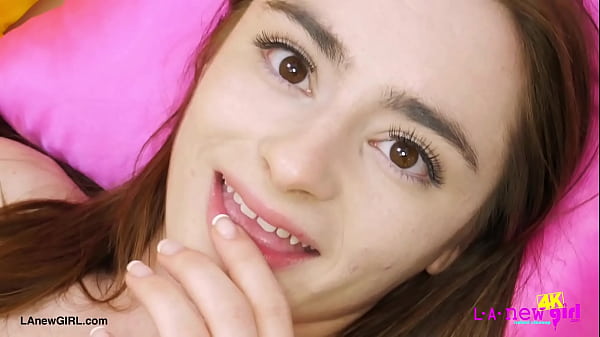 Elegant new face with brunette charm shows her sexy body