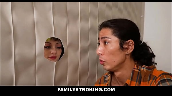 FamilyStroking – Cute Teen Stepsister Family Sex With Big Cock Stepbrother Through Glory Hole In Their House – Kitty Cam, Pierce Paris, David Lee