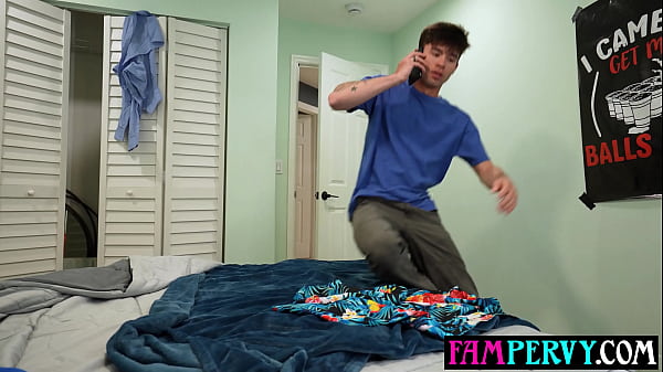 Ginger MILF stepmom Brandi Johnson asks stepson to satisfy her hungry pussy